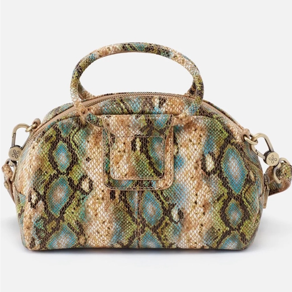 ✨Sold✨Hobo International Sheila Convertible Leather Satchel in Garden Snake NWOT